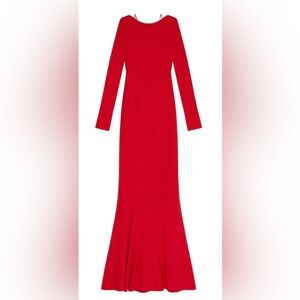 Givenchy Vibrant Red Long Sleeve Dress
